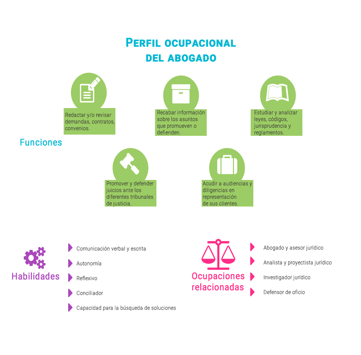 Infografía de perfil ocupacional del abogado