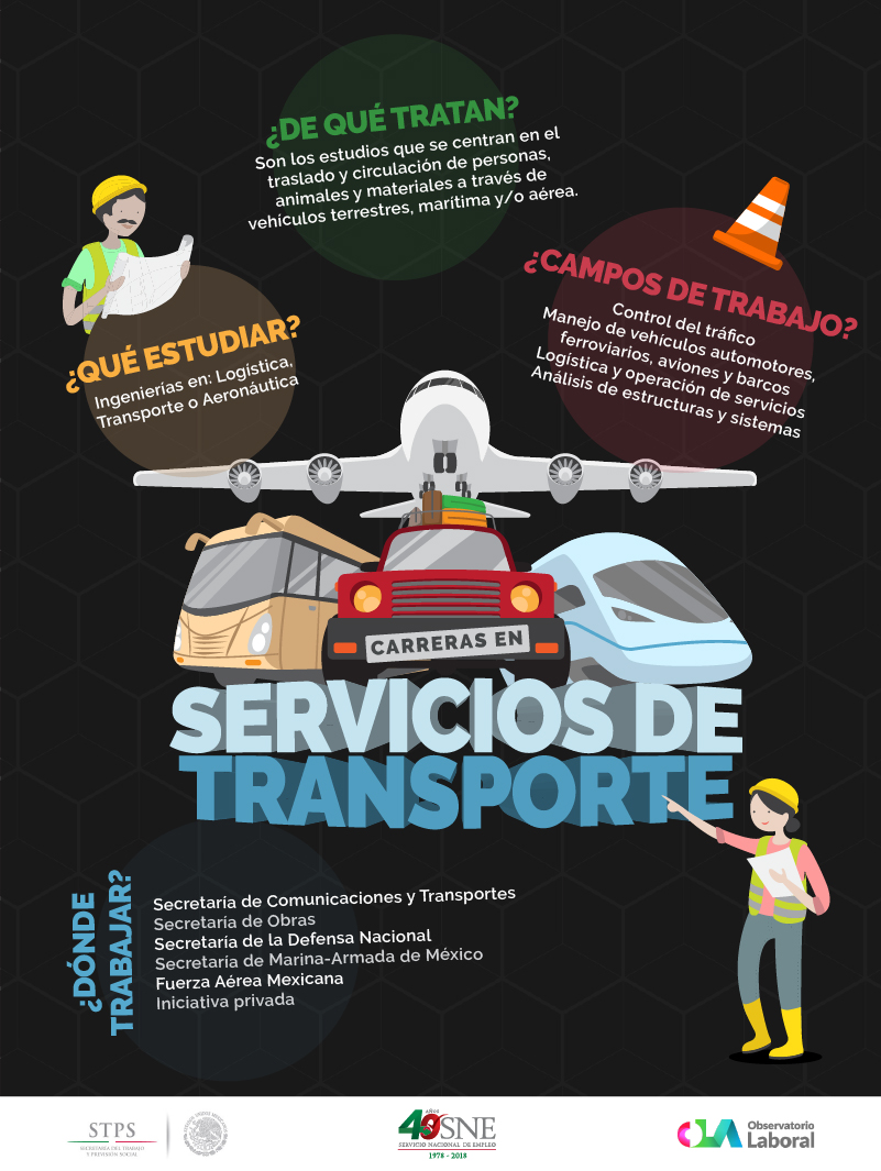 Infografía sobre Servicios de transporte